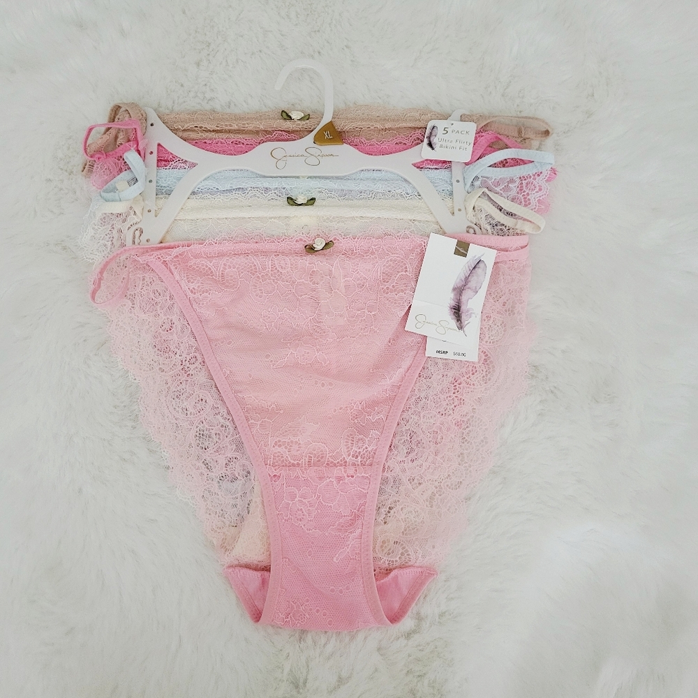 JESSICA SIMPSON 5-PACK ULTRA FLIRTY BIKINI FIT SIZE XL